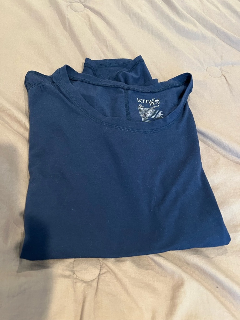 Terra & Sky Navy Scoop Base Layer Top